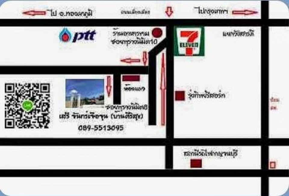 แผนที่พิมพ์ Google Map บ้านศิริสุข หรือ The One Homestay